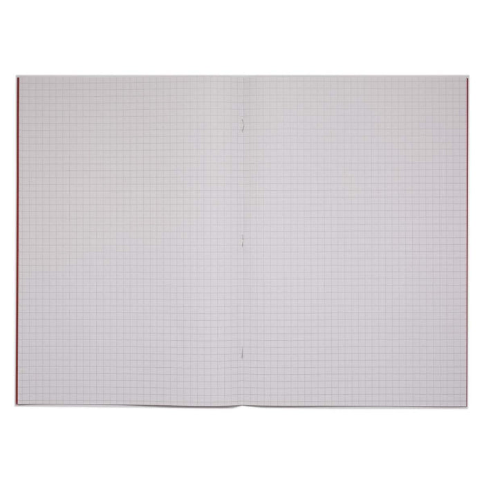 Rhino 13 x 9 A4+ Oversized Exercise Book 40 Page 7mm Squared Red (Pack 100) - VDU024-310-4