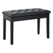 HOMCOM 1 Seat Storage Piano Bench 4 Legs Rubberwood, Composite Board, PU (Polyurethane) Black