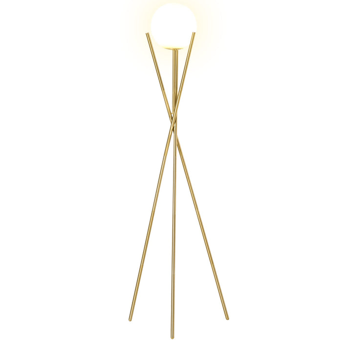 HOMCOM Floor Lamp B31-408V70WT Gold Tone