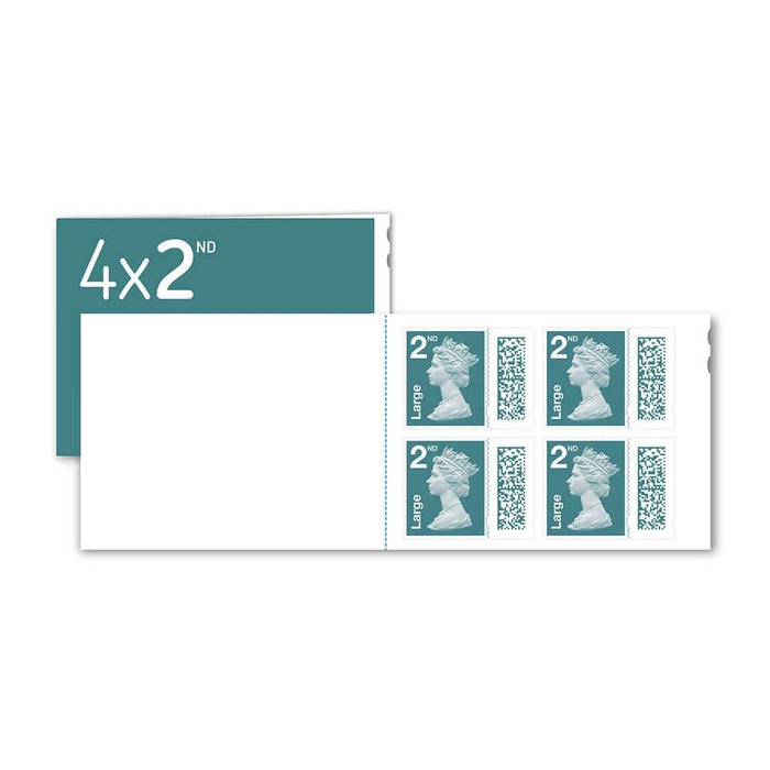 Royal Mail Postage Stamps 2nd Class Large Letter UK Self Adhesive Pack of 4