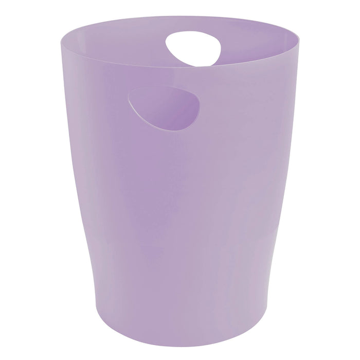 Exacompta Aquarel Waste Bin 45364D PP (Polypropylene) Pastel Mauve 263 x 335 x 335 mm