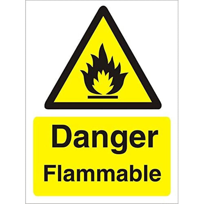 Warning Sign Flammable Vinyl 30 x 20 cm