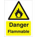 Warning Sign Flammable Vinyl 30 x 20 cm