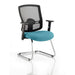 Dynamic Visitor Chair Adjustable Armrest Portland Seat Maringa Teal Fabric