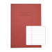 Rhino A4 Exercise Book 32 Page Feint Ruled 8mm With Margin Red (Pack 100) - VDU014-165-8