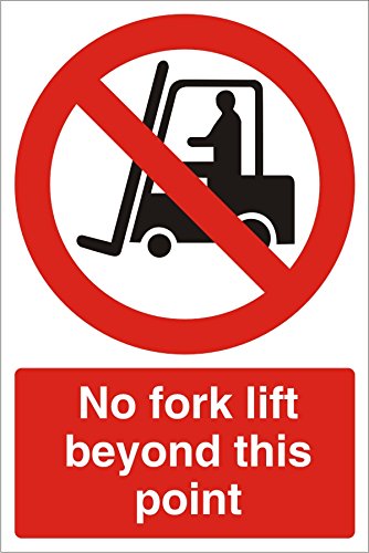 Prohibition Sign No Fork Lift Plastic 60 x 40 cm