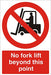 Prohibition Sign No Fork Lift Plastic 60 x 40 cm