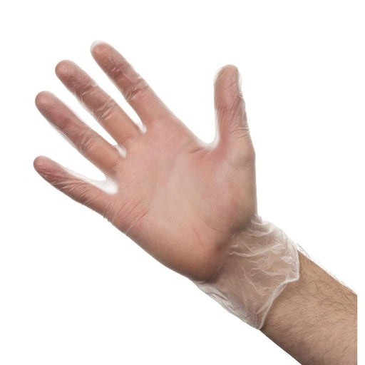 UNICARE Disposable Gloves Vinyl Non-powdered Small (S) Clear Pack of 100