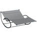 OutSunny Lounge Chair Metal, Textilene fabrics Grey 1,400 x 2,000 x 360 mm