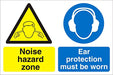 Warning Sign Noise Hazard Fluted Board 30 x 40 cm