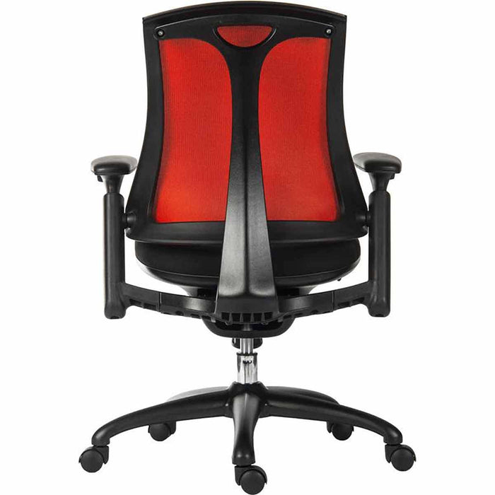 Rapport Mesh Back Executive Office Chair with Fabric Seat Red/Black - 6964RED