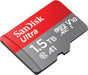 SanDisk Ultra - Flash memory card (microSDXC to SD adapter included) - 1.5 TB - A1 / UHS Class 1 / Class10 - microSDXC UHS-I