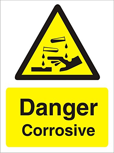 Warning Sign Corrosive Vinyl 30 x 20 cm