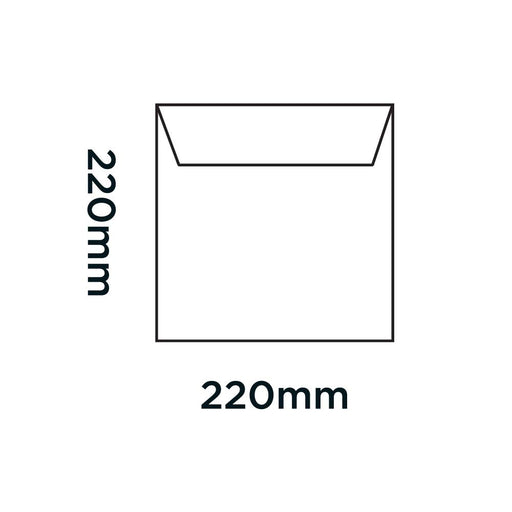 Creative Coloured Envelope Non standard 220 (W) x 220 (H) mm Adhesive Strip Yellow 120 gsm Pack of 250