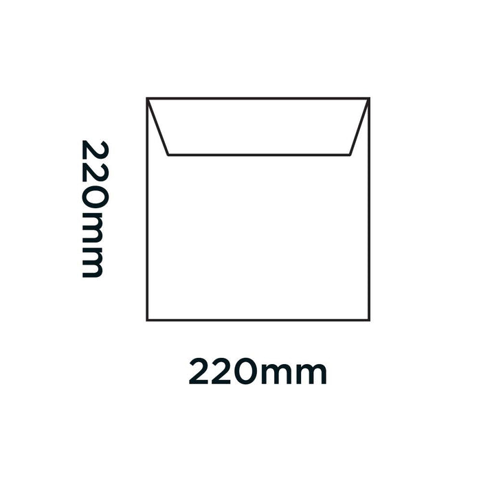 Creative Coloured Envelope Non standard 220 (W) x 220 (H) mm Adhesive Strip Yellow 120 gsm Pack of 250