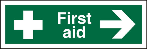 First Aid Sign First Aid with Right Arrow Plastic 15 x 45 cm