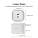 Belkin BOOST CHARGE PRO 65W Power Delivery PPS Universal Dual USB-C GaN Charger White