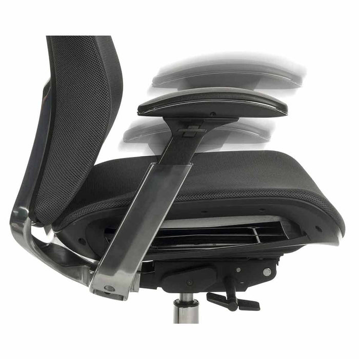 Quantum Mesh Back Executive Chair Chair Black with Black Frame - 6966BLK