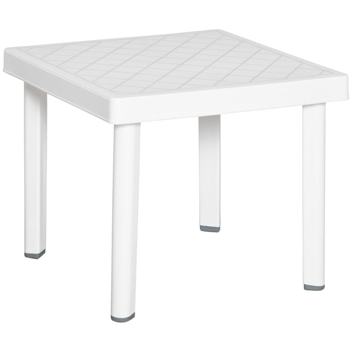 OutSunny Patio End Table White 465 x 405 mm