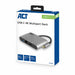 ACT AC7040 1 x USB C Male to 1 x HDMI Female, 1 x USB C Female, 1 x USB A, 1 x Ethernet Multiport Dock 0.15 m Black, Grey