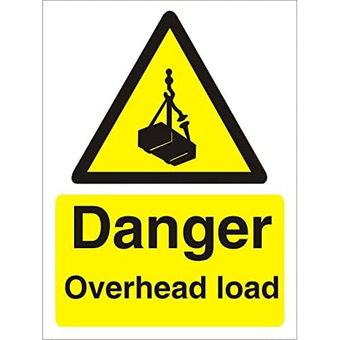 Warning Sign Overhead Load Vinyl 40 x 30 cm