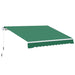 OutSunny Manual Retractable Awning, size (4m x3m)-Green