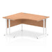 Dynamic Radial Left Hand Crescent Desk Oak MFC Cantilever Leg Grey Frame Impulse 1800/1200 x 600/800 x 730mm