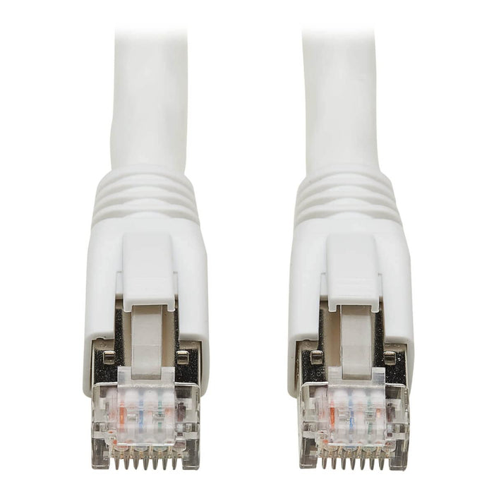 Tripp Lite Cat8 25G/40G-Certified Snagless S/FTP Ethernet Cable (RJ45 M/M), PoE, White, 3 ft. - Patch cable - RJ-45 (M) to RJ-45 (M) - 91.4 cm - S/FTP - CAT 8 - snagless, solid - white