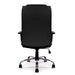 Nautilus Designs Ltd. High Back Leather Faced Executive Armchair with Integral Headrest and Chrome Base Silver