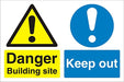 Site Sign Keep Out Fluted Board 45 x 60 cm