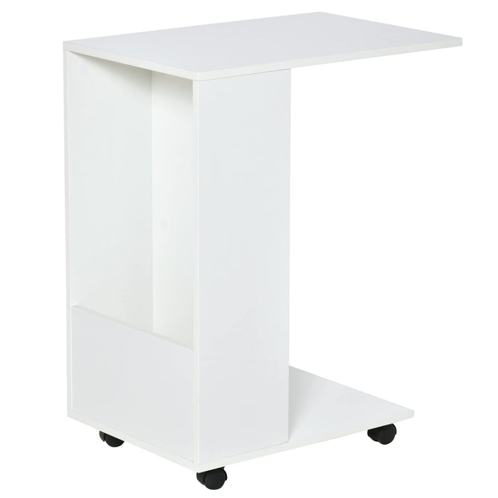 HOMCOM End Table Black 400 x 700 mm