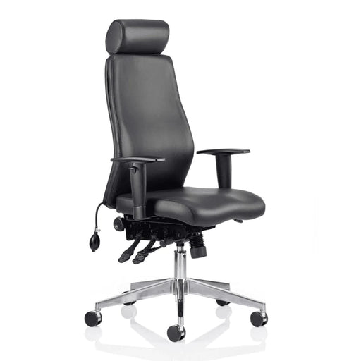 Dynamic Independent Seat & Back Posture Chair Height Adjustable Arms Onyx Ergo Ginseng Chilli Seat With Headrest High Back