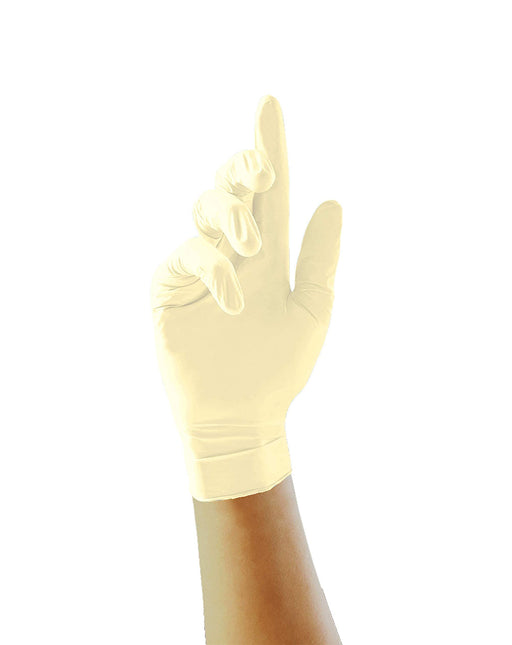 UNICARE Disposable Gloves Latex Powdered Extra Large (XL) Natural Pack of 100