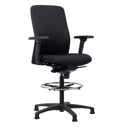 euroseats Vigo Draughtsman Chair Synchro Tilt Fabric 3D Armrest Black 110 kg 630 x 640 x 123 mm