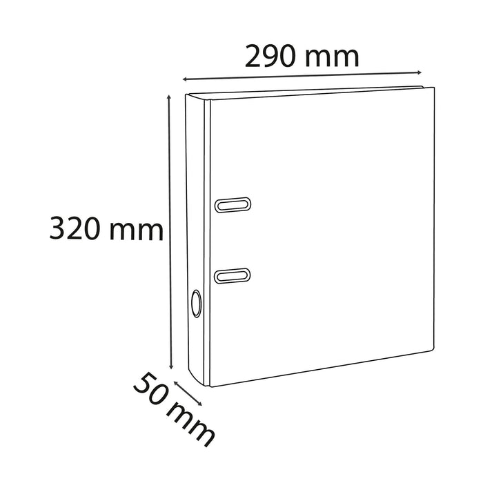 Exacompta Lever Arch File A4 50 mm Assorted 2 ring 915400B Cardboard, PP (Polypropylene) Portrait Pack of 20