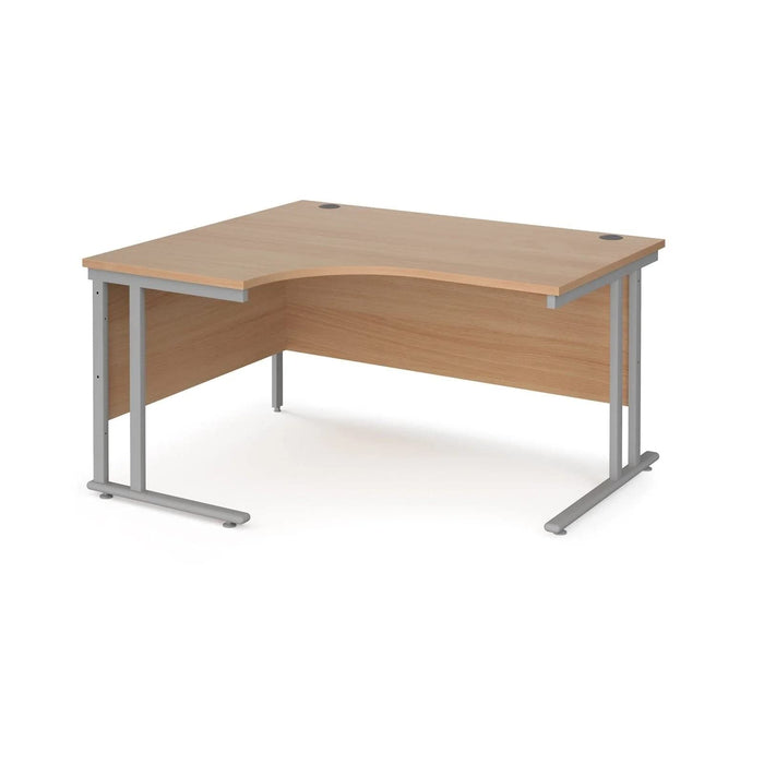 Dams International Left Hand Ergonomic Desk MC14ELSB 1,400 x 1,200 x 725 x 800 - 990 mm