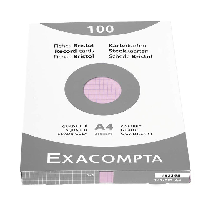 Exacompta Index Cards 13236E A4 Pink 21.3 x 30 x 2.5 cm