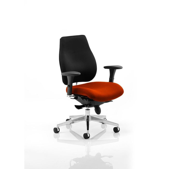 Dynamic Synchro Tilt Posture Chair Multi-Functional Arms Chiro Plus Tabasco Red Seat Without Headrest High Back