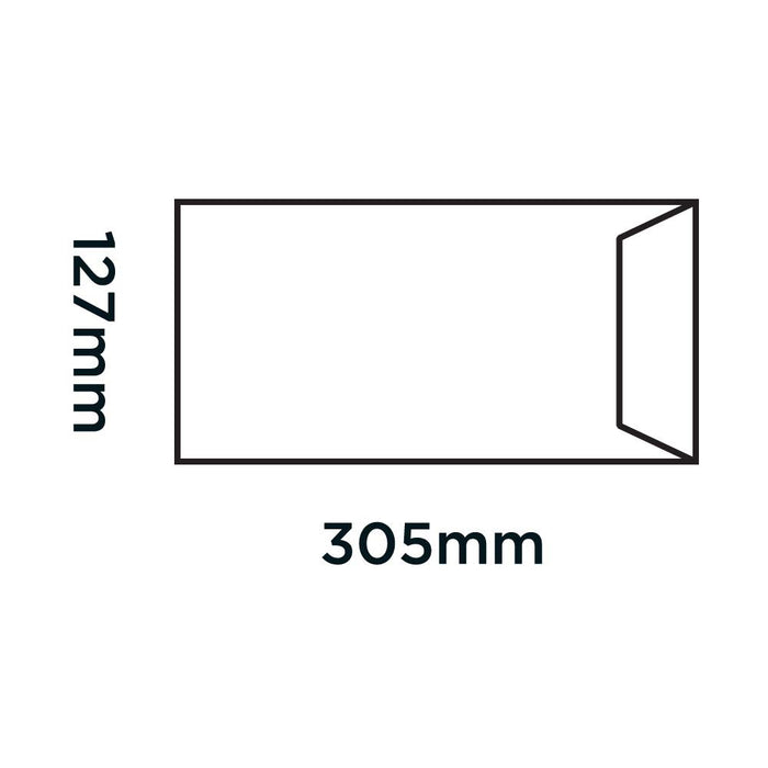 PREMIUM Optima Card Board Back Envelopes Peel & Seal 305 x 127 mm Plain 210 gsm Ultra White Pack of 250