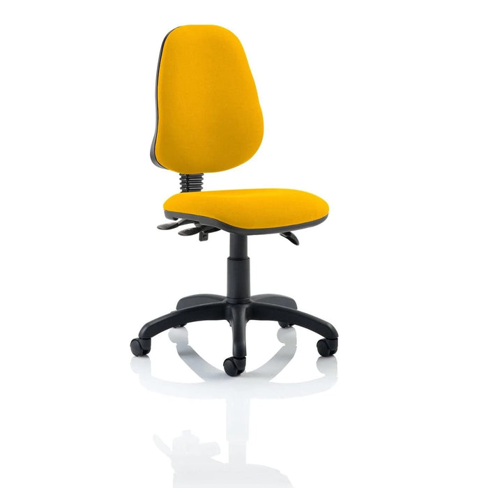 Dynamic Independent Seat & Back Task Operator Chair Without Arms Eclipse Plus III Senna Yellow Seat High Back