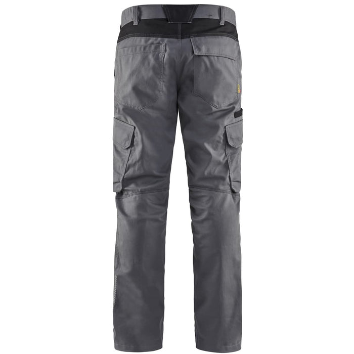 BLÅKLÄDER Trousers 14441832 Cotton, Elastolefin, PL (Polyester) Mid Grey, Black Size 40R