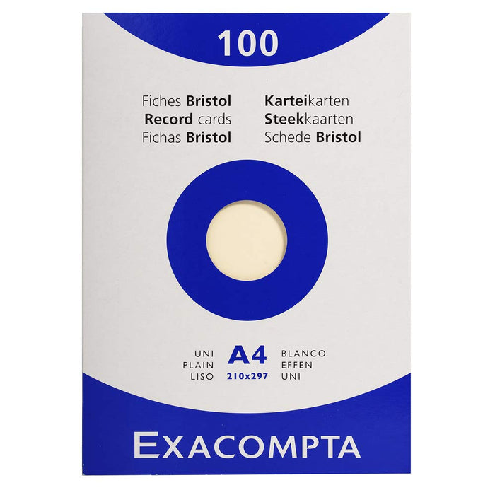 Exacompta Index Cards 13356E A4 Ivory 21.3 x 30 x 2.5 cm