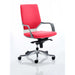 Dynamic Knee Tilt Visitor Chair Fixed Arms Xenon White Back, Bergamot Cherry Seat Without Headrest Medium Back