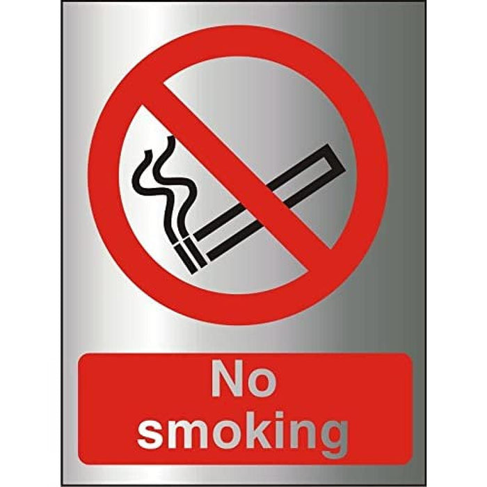 Prohibition Sign No Smoking Aluminium 20 x 15 cm