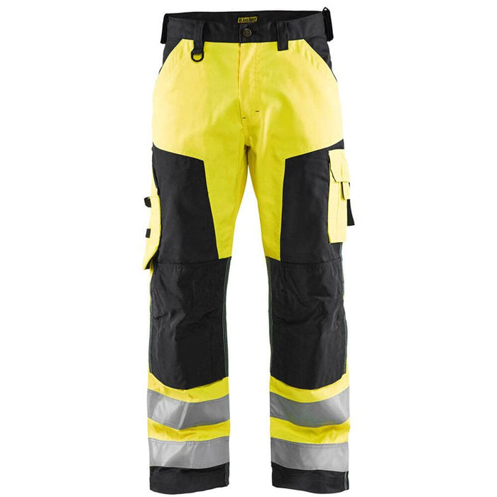 BLÅKLÄDER Trousers 15661811 Cotton, PL (Polyester) Yellow, Black Size 44R