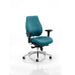 Dynamic Synchro Tilt Posture Chair With Maringa Teal Fabric Multi-Functional Arms Chiro Plus Without Headrest High Back