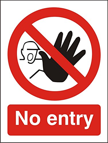 Prohibition Sign No Entry Vinyl 40 x 30 cm