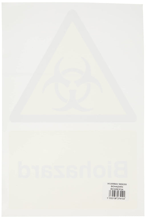 Warning Sign Biohazard Vinyl 30 x 20 cm