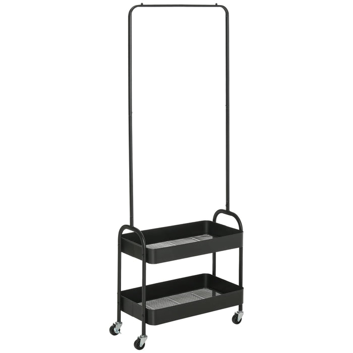 HOMCOM Clothing Rack Black