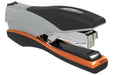 Rexel Optima 40 Flat Clinch Stapler 2102357 Low Force Full Strip Silver, Orange 40 Sheets Optima 26/6 Metal, Plastic